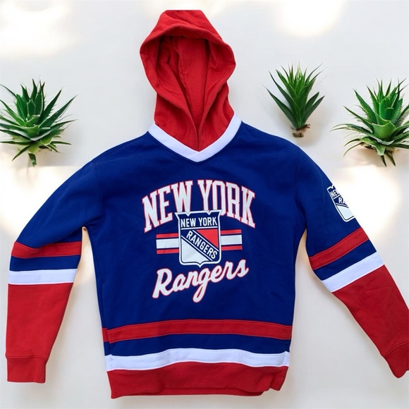 NHL Other - NHL New York Rangers Blue and Red Hoodie Men’s Small